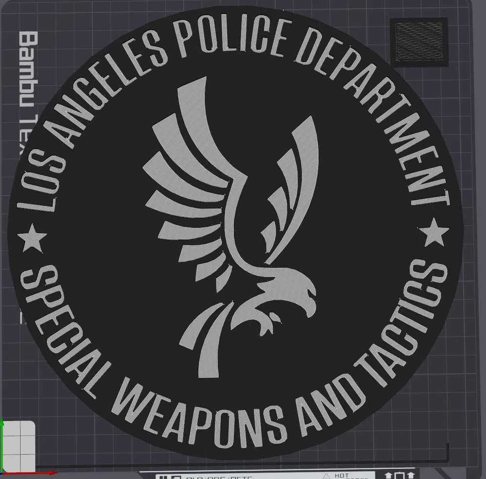 Logotipo LAPD SWAT - Modelo gratuito para impressão 3D - MakerWorld