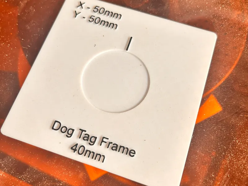 Laser Stancil for Dogtag 40mm