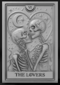 Sculpture carte de tarot Les Amoureux — photo 2