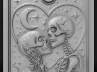 Sculpture carte de tarot Les Amoureux — photo 3