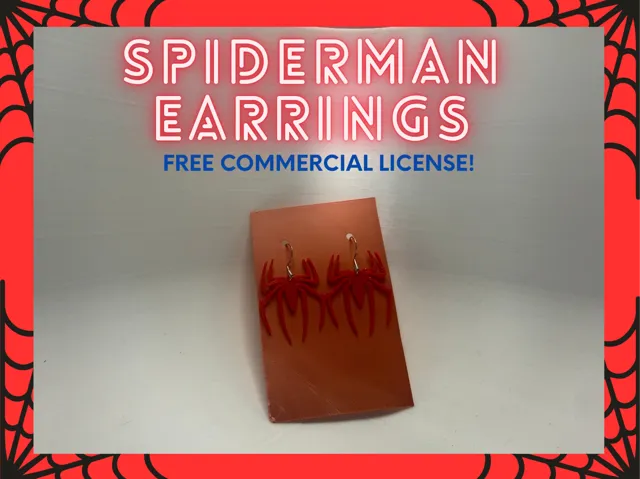 Spiderman Logo Earrings - Free License!