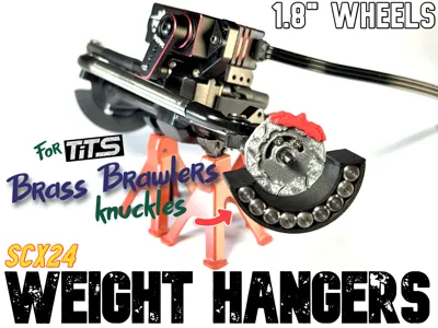 SCX24 TiTS knuckle weight hangers for 1.8” wheels