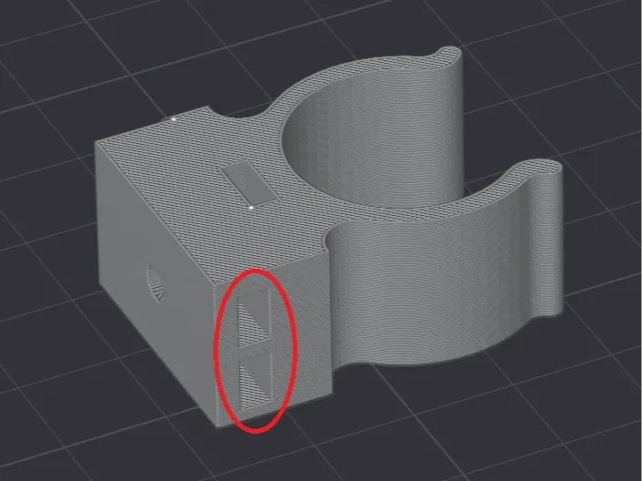 Long Back With 2x Zip Tie Holes