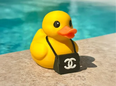 Luxury Duck with Chanel-Style Bag
