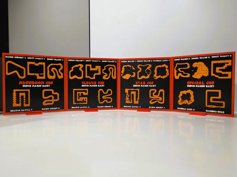 Mario Kart Tracks Display - SNES Maps Per Cup
