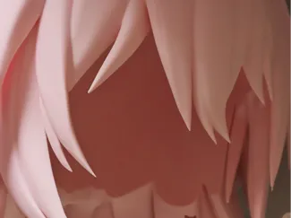 硬质3D打印假发-三月七-适用于kigurumi头壳