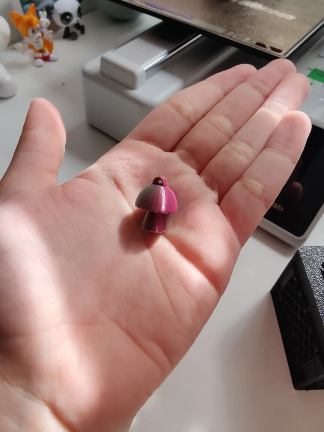 Mushroom Earrings - 1Gram of filament! 16mins! view 3