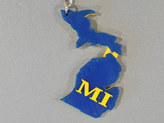 MI State outline keychain