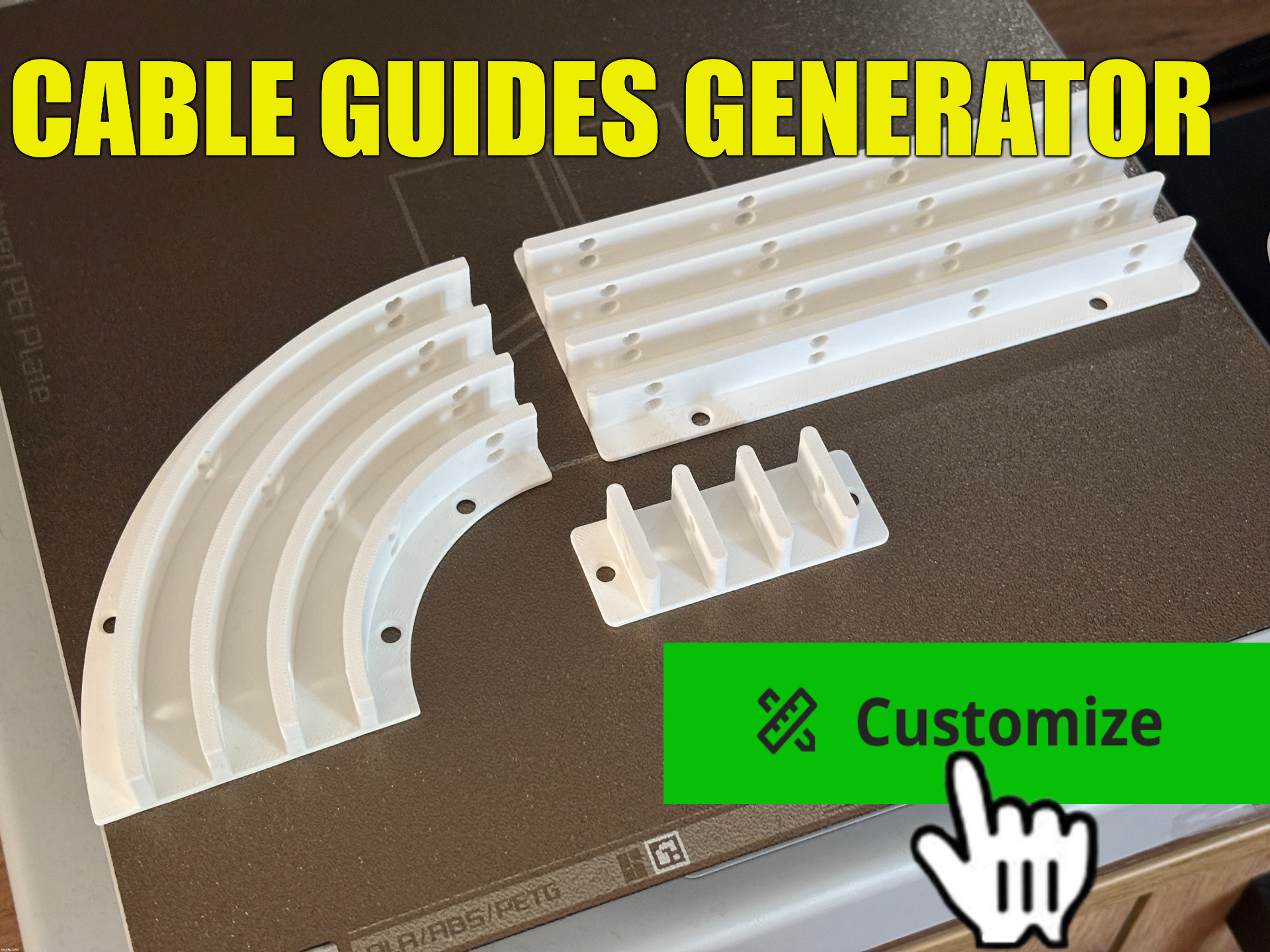 Cable Guide generator - Clips, channels, corners 