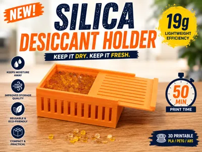 Mini Silica Gel Container Reusable Desiccant Box