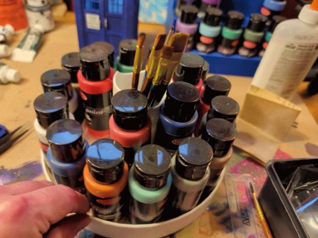 Art Supplies Rotating Organizer