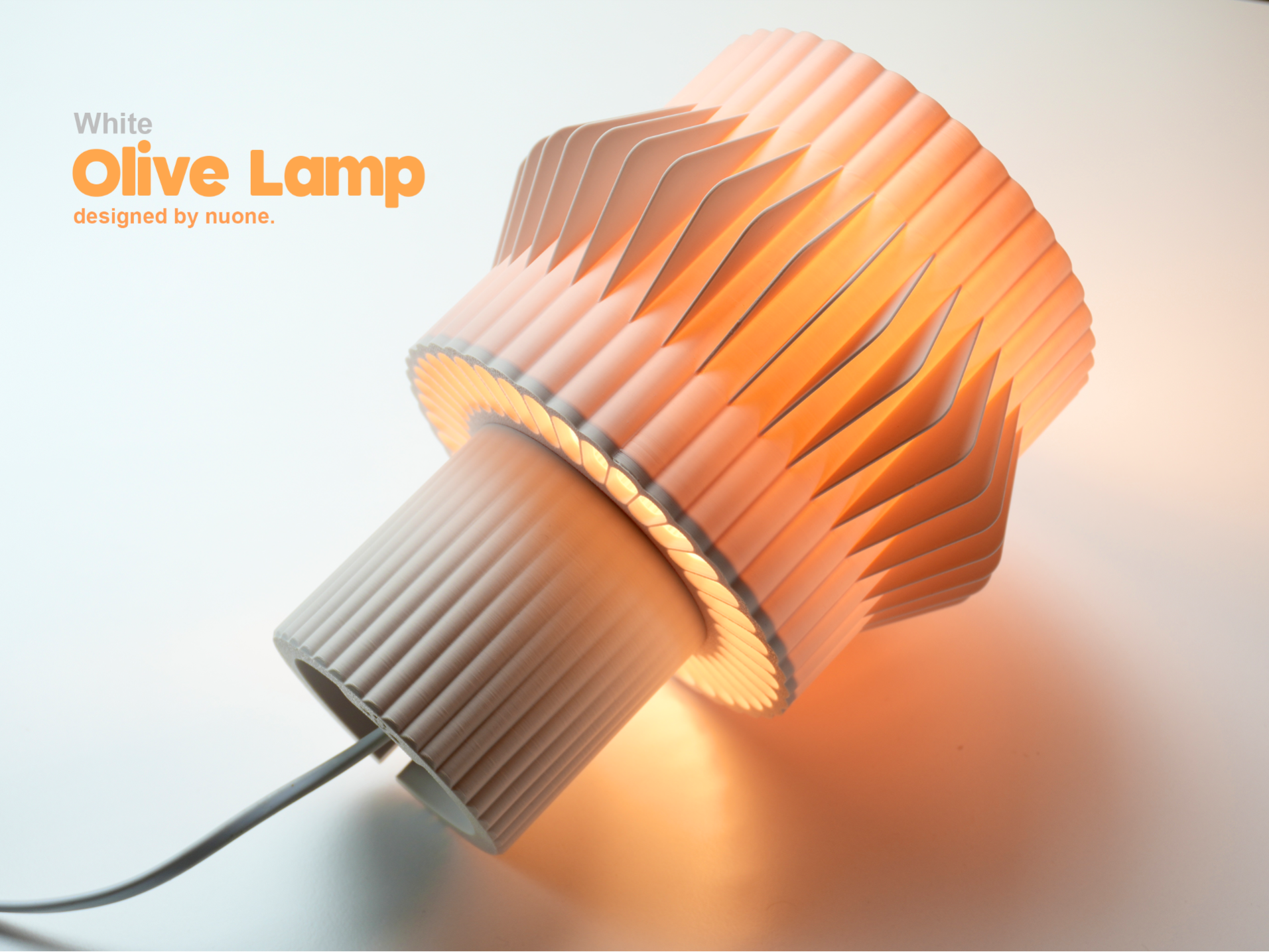 White Olive Lamp