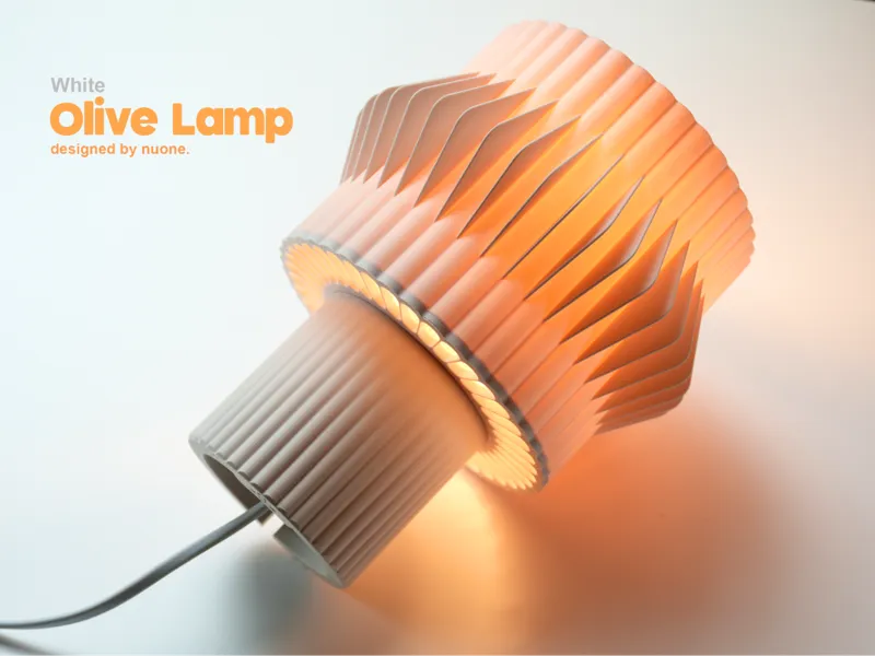 White Olive Lamp