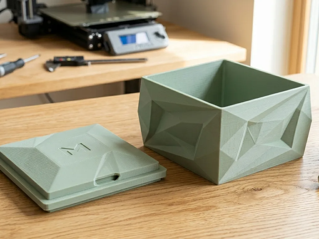 Polygona Desktop Storage Box with Lid