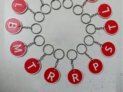 LETTER KEYCHAIN