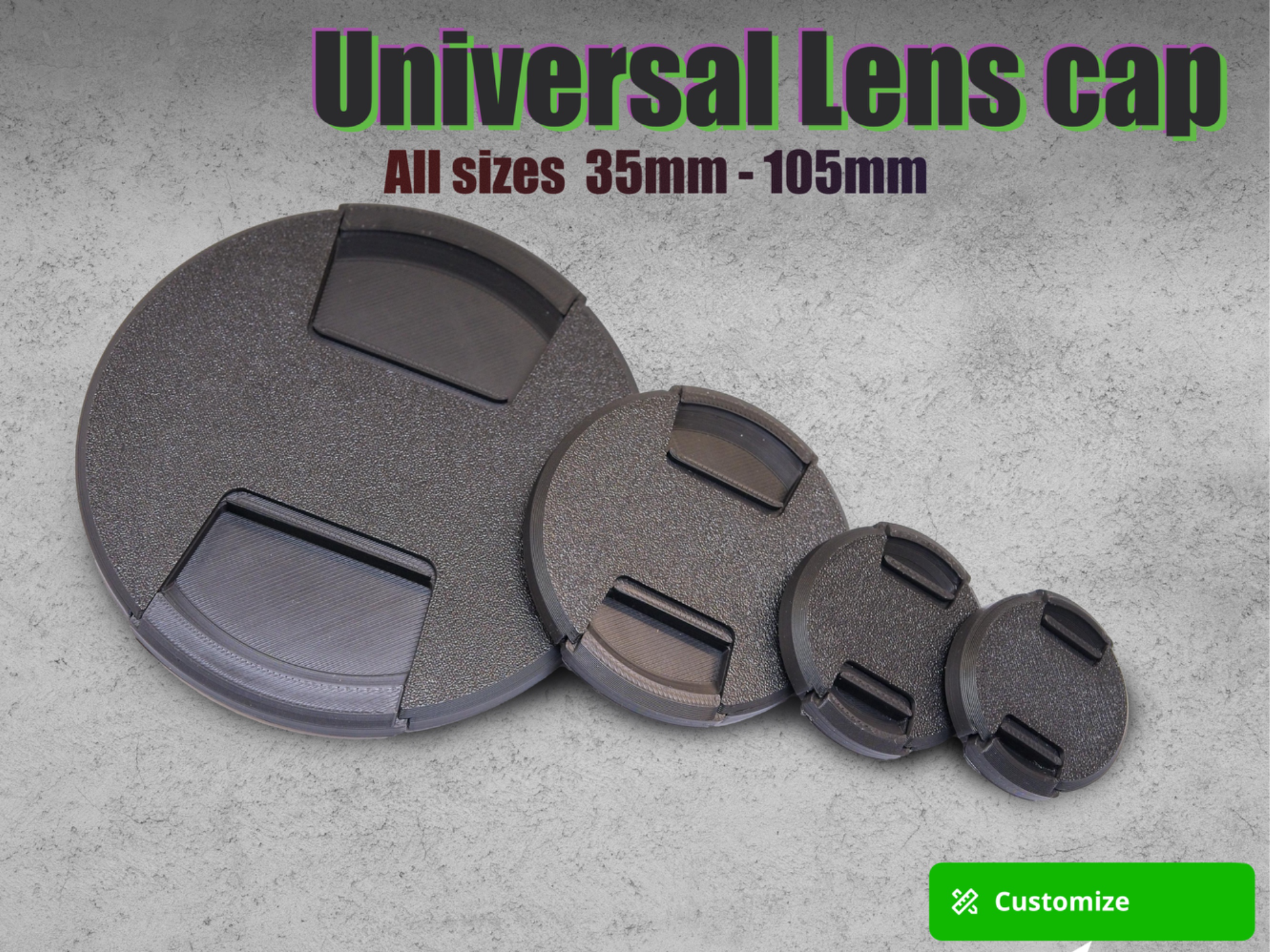 Universal lens cap - all sizes