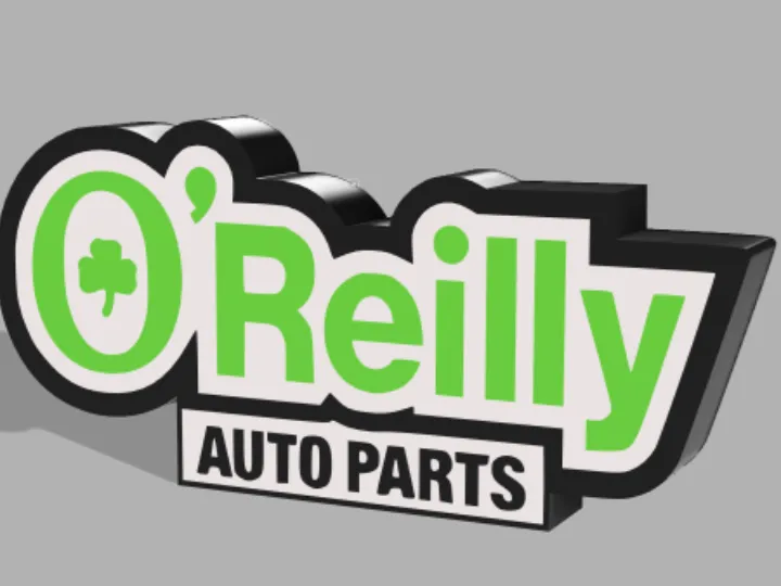 Oreillys auto parts light box sign 