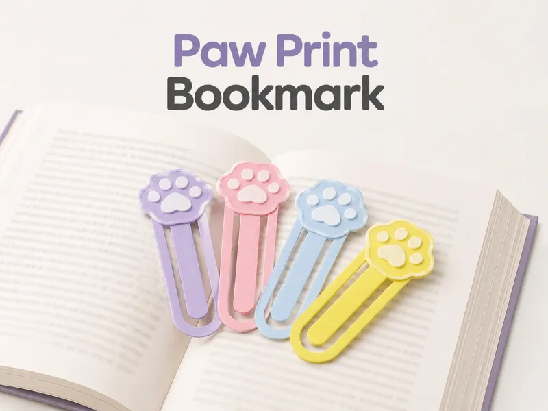 PawClip: The Minimalist Cat Paw Bookmark Clip