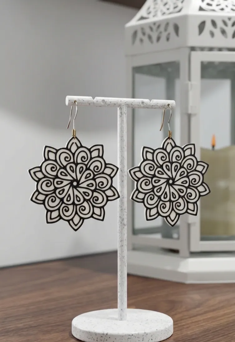 Aretes Flor Mandala view 2