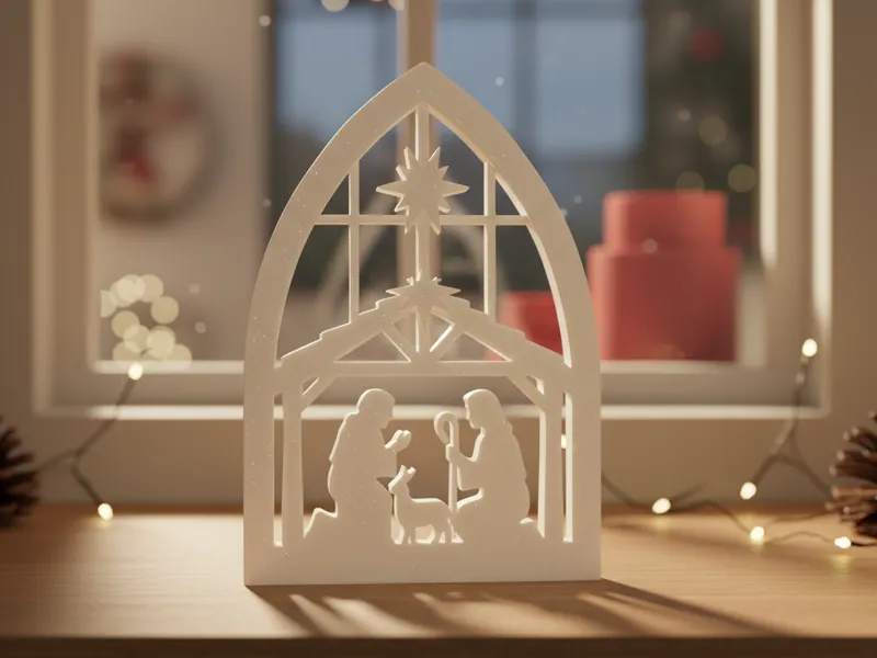 Christmas Nativity Scene - Window Ornament Decor