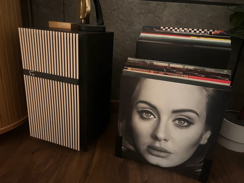 Vinyl Record Stand – 34 Slots for Your Collection