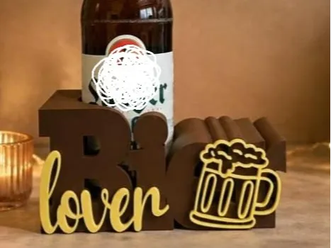 Bier Lover mit Untersetzer und Anhänger