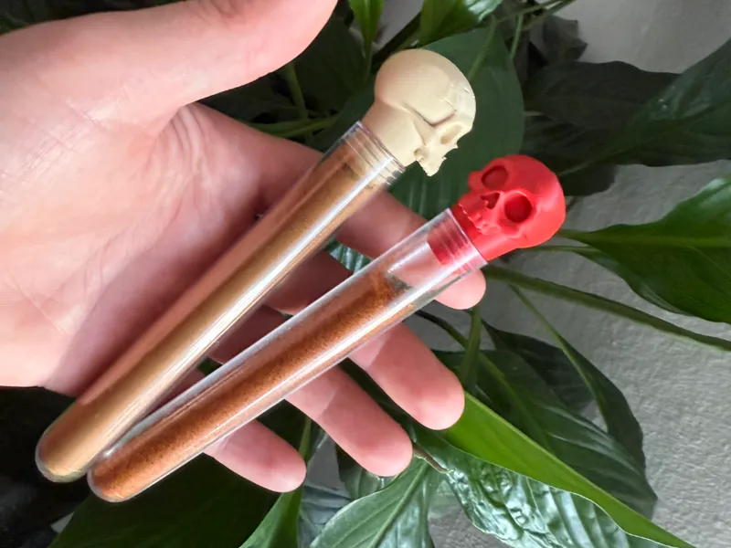 Skull test tube cap