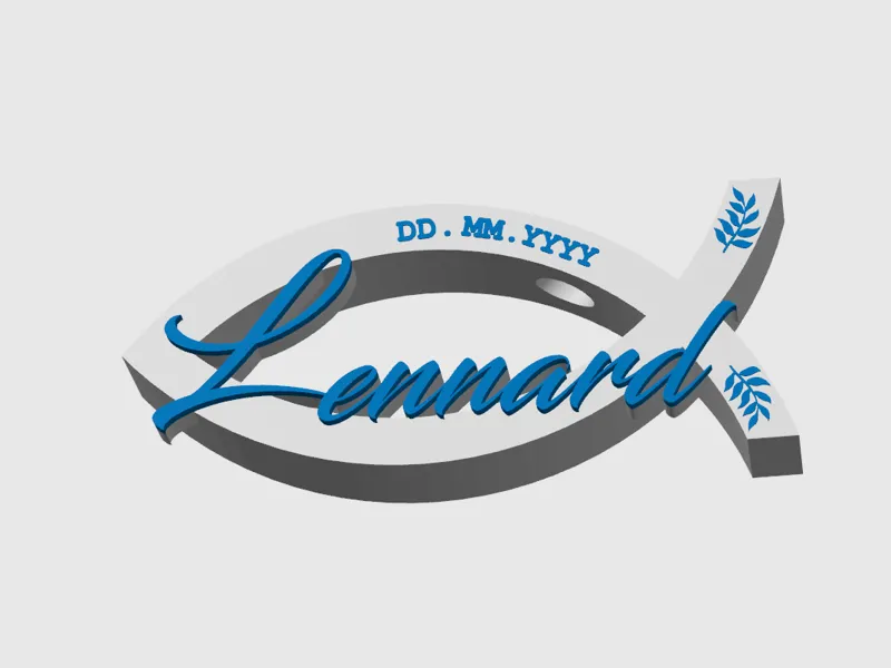 Konfirmation, Kommunion, Firmung mit Namen Lennard