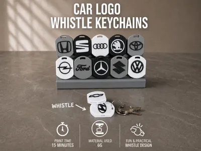Car Logo Whistle Keychains – NO SUPPORTS|AMS|NOAMS