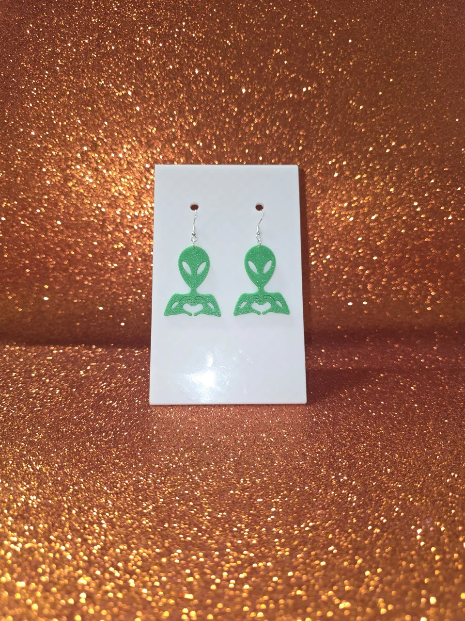 Lovely alien earrings view 2