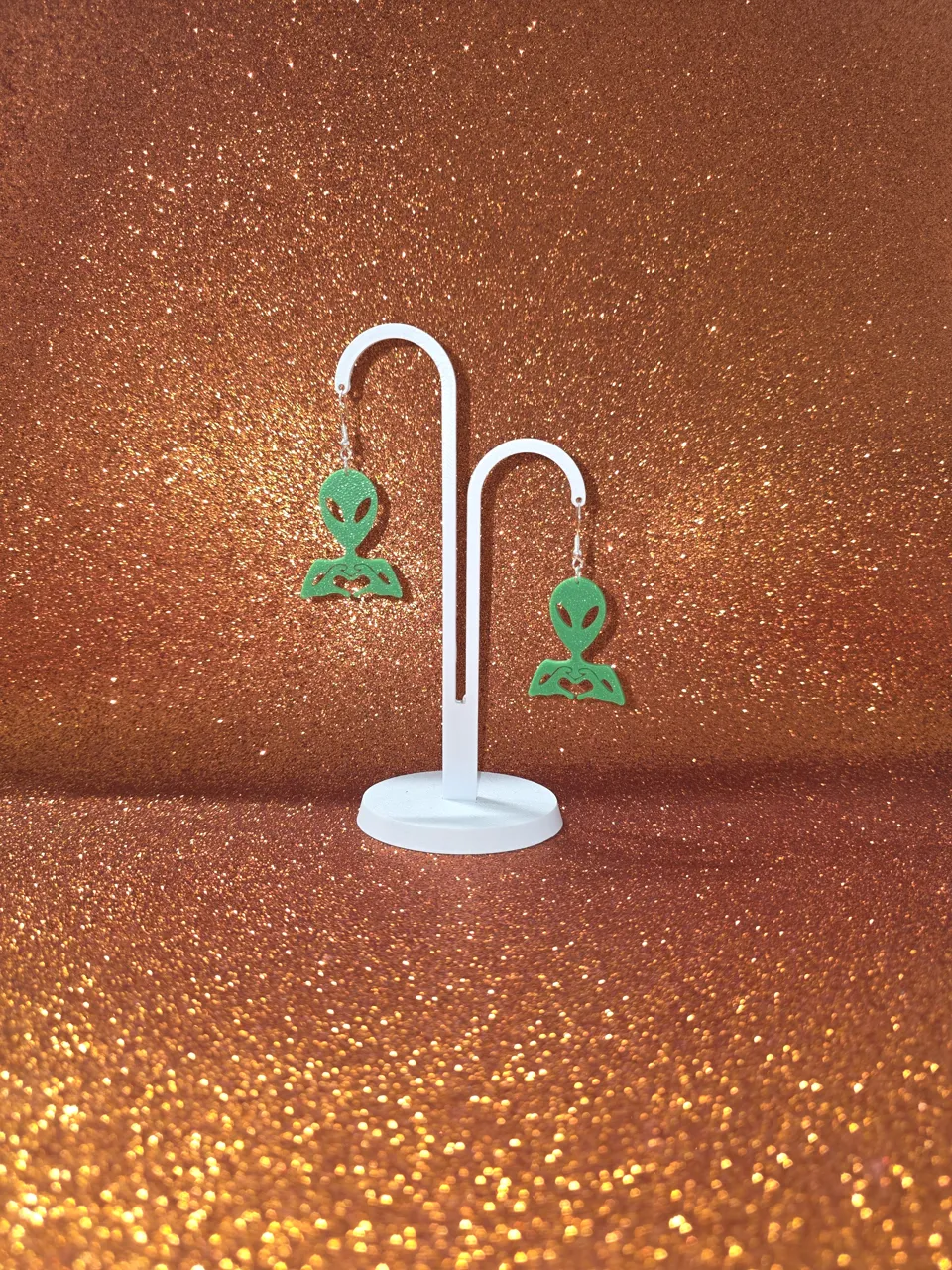 Lovely alien earrings view 3