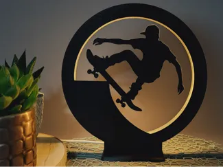 Skater Ringlampe LED Lampe, Schreibtischlampe