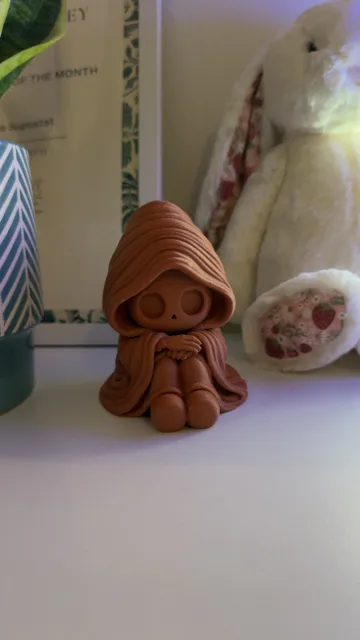 Estante o repisa: Cute Grim Reaper Thinker Spooky Halloween 3D Print — vista de referencia 3