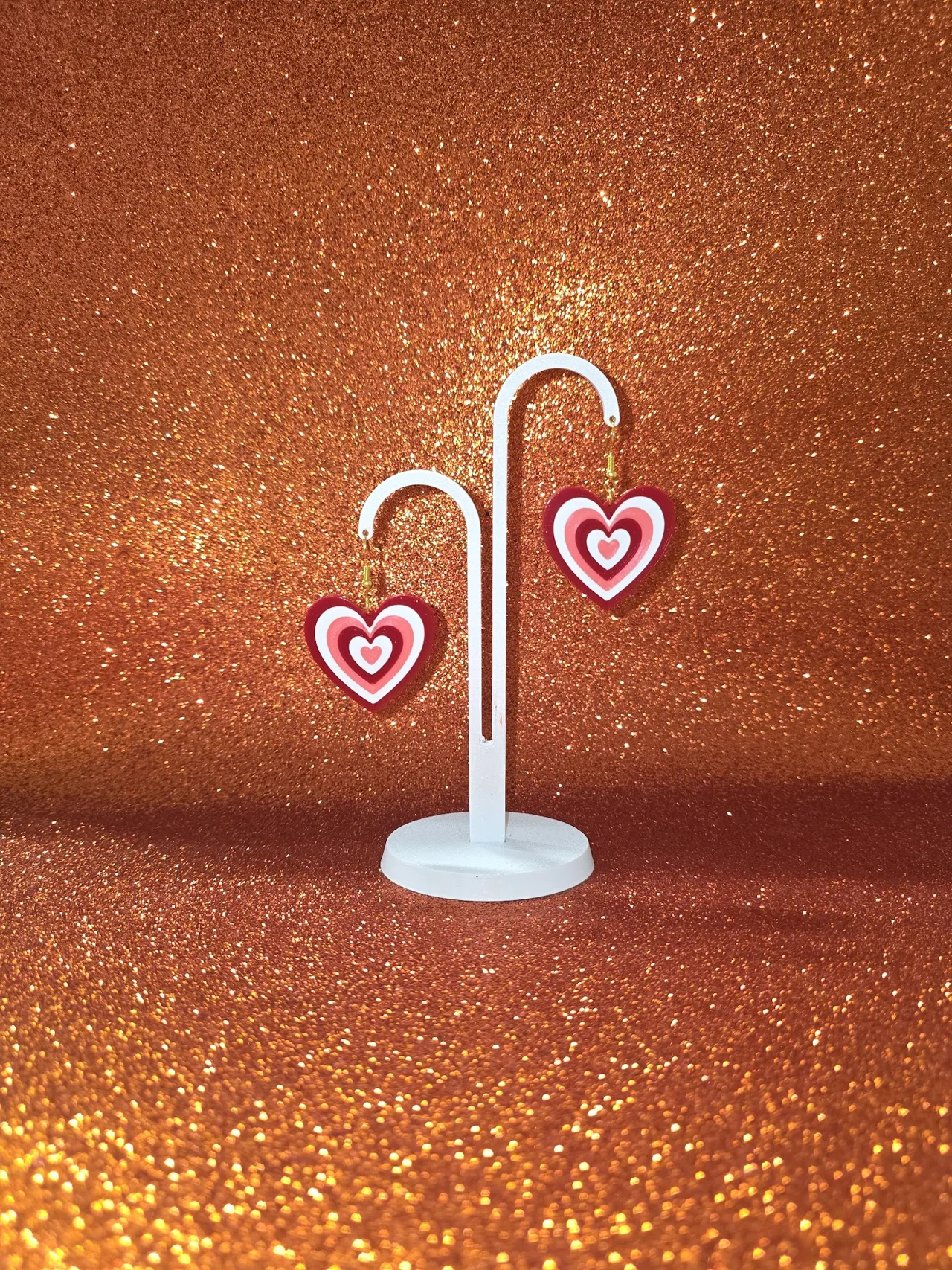 Love illusion earrings view 3