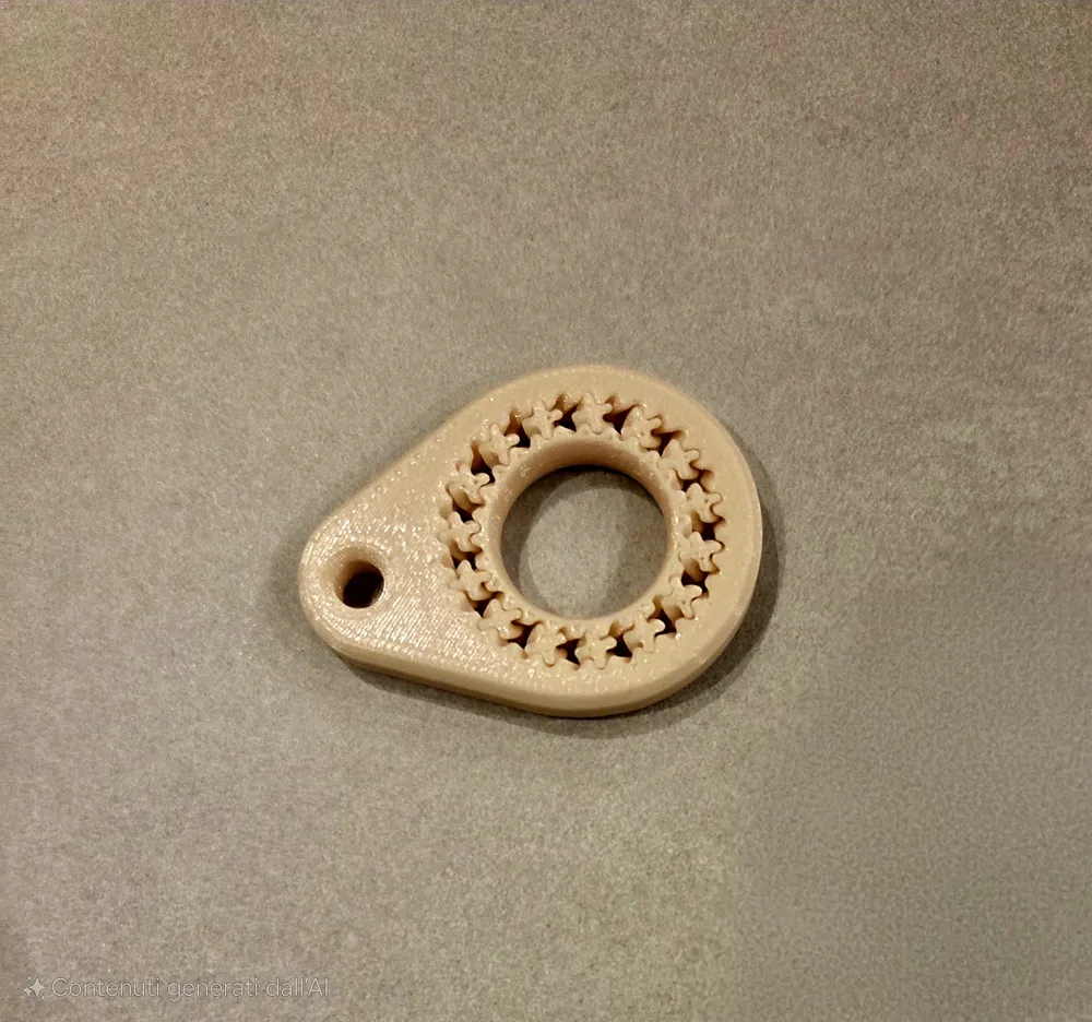 Keychain with rotating fidget ring and gears by Caporale82 MakerWorld ...