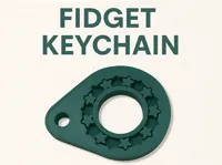 Porte-clés fidget à anneau rotatif et engrenages — photo 1