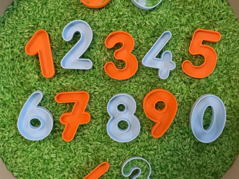 Sensory play numbers 0-9