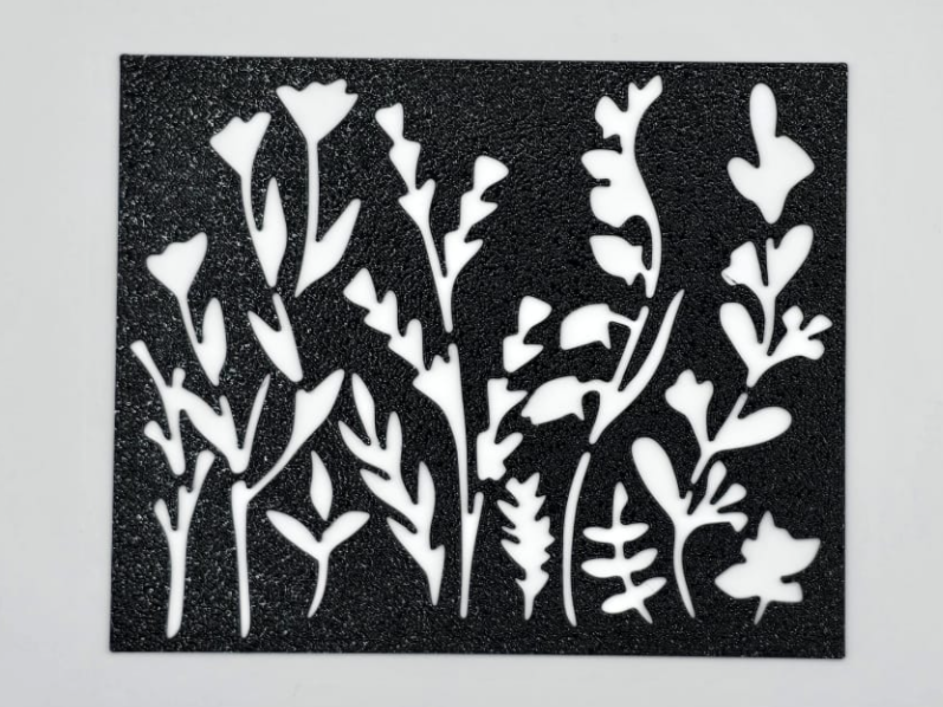 Wild Prairie Flowers Botanical Silhouette Stencil