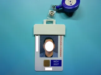 Half badge holder for CAC ID/Badge Cards