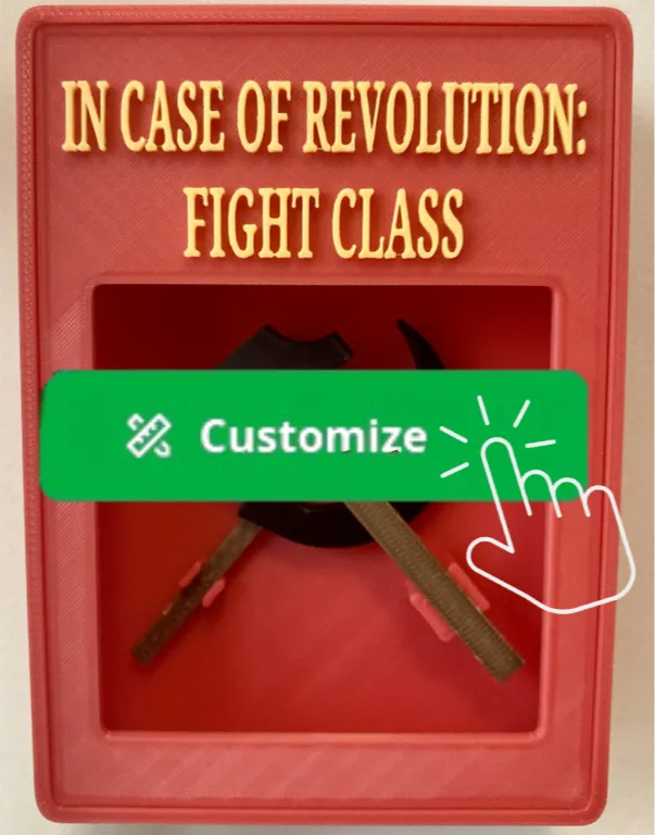 Customizable emergency sign fridge magnet