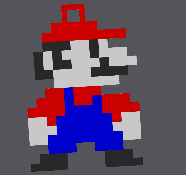 Supermario keychain 8 bit