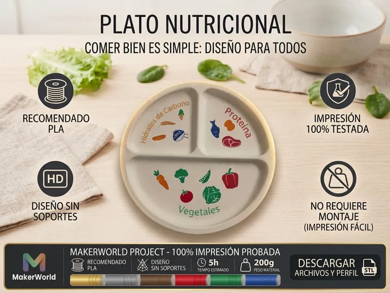 Healthy Plate - Sin Soportes ni Montaje