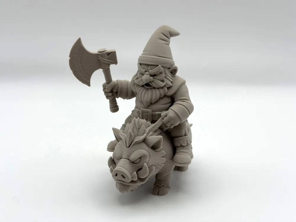 Gnome Raptor Rider Gnome Hog Rider - Free 3D Print Model - MakerWorld