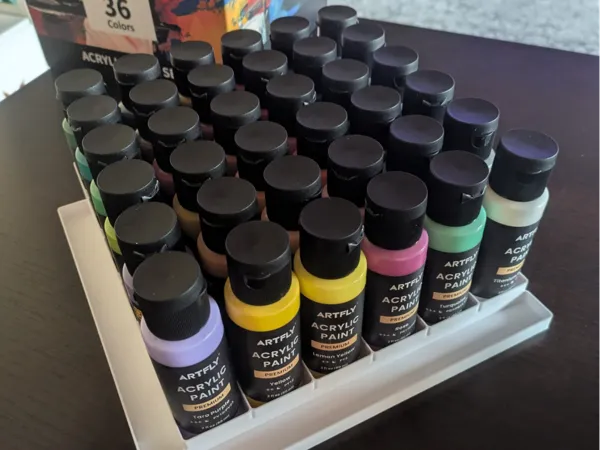 Range-flacons de peinture acrylique 60 ml