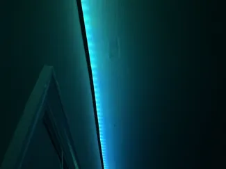 LED Strip 10mm wide 45 degree angle wall mount