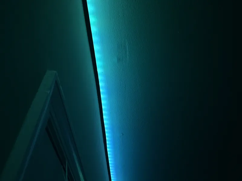 LED Strip 10mm wide 45 degree angle wall mount
