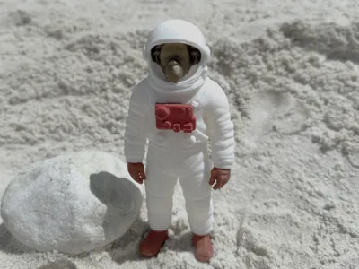 The Monkeynaute on the moon