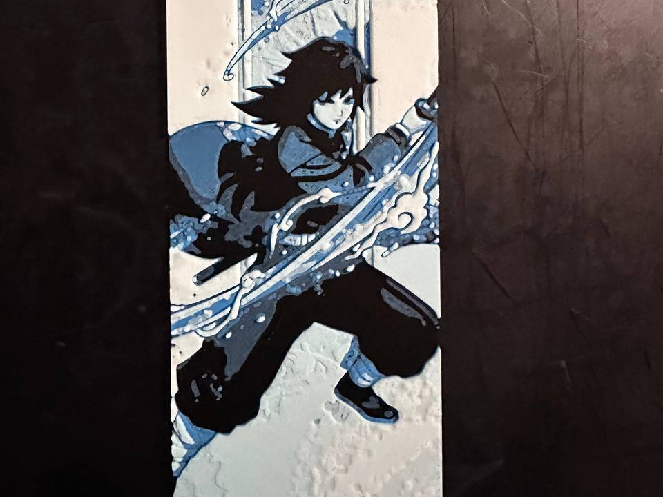 Water Hashira Giyu Tomioka Hueforge Bookmark