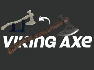 Viking axe with stand