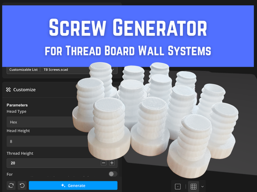 Screw Generator for Thread Board Wall Systems